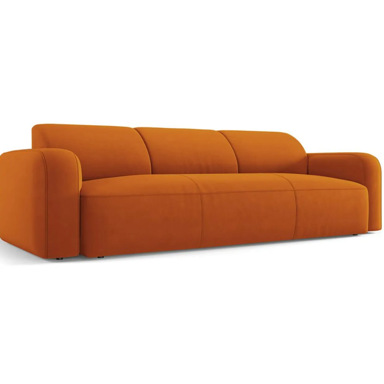 Canapé Velours Jasmin 3 Places terracotta - 235x95x72 cm-Mazzini Sofas Outlet