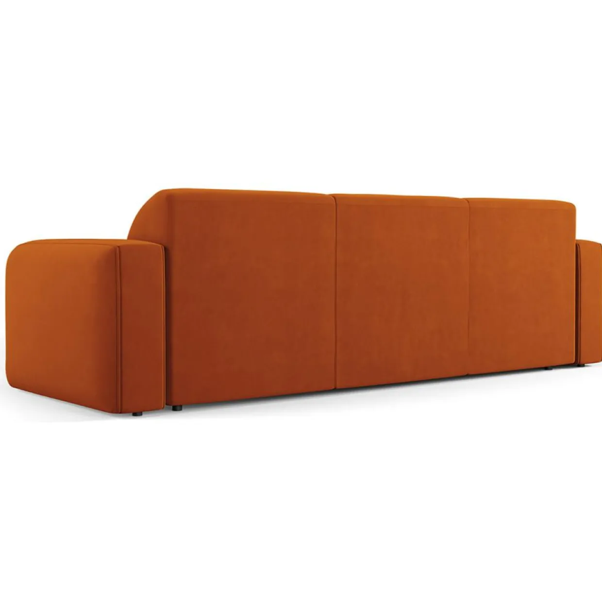 Canapé Velours Jasmin 3 Places terracotta - 235x95x72 cm-Mazzini Sofas Outlet