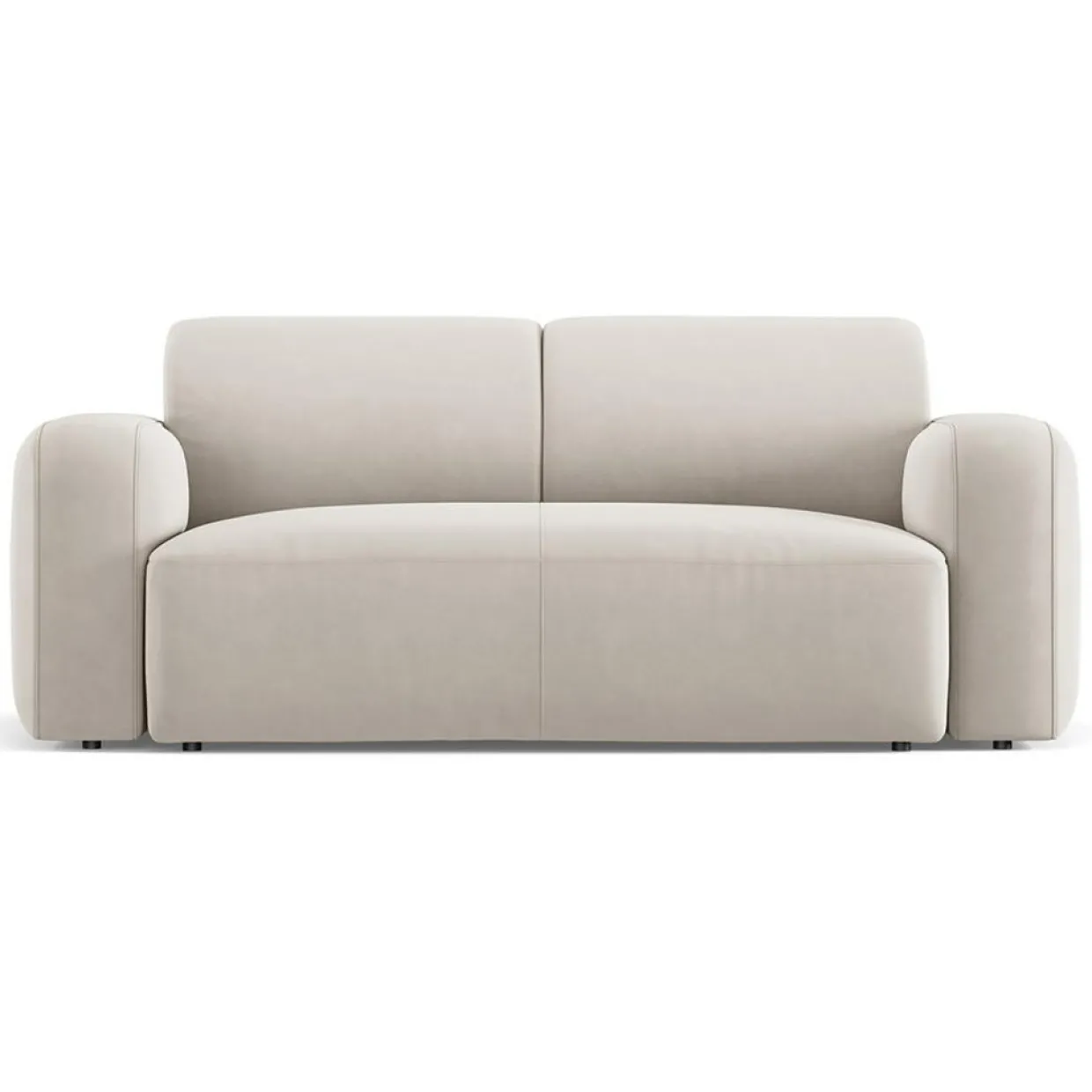 Canapé Velours Jasmin 2 Places beige - 170x95x72 cm-Mazzini Sofas New