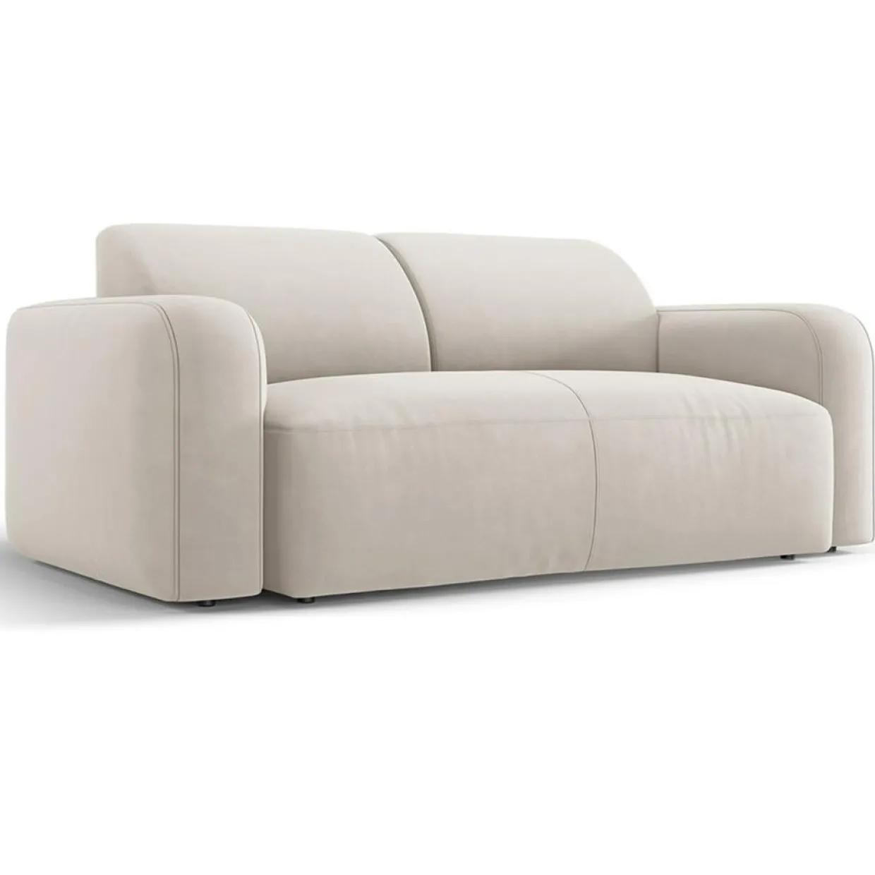 Canapé Velours Jasmin 2 Places beige - 170x95x72 cm-Mazzini Sofas New