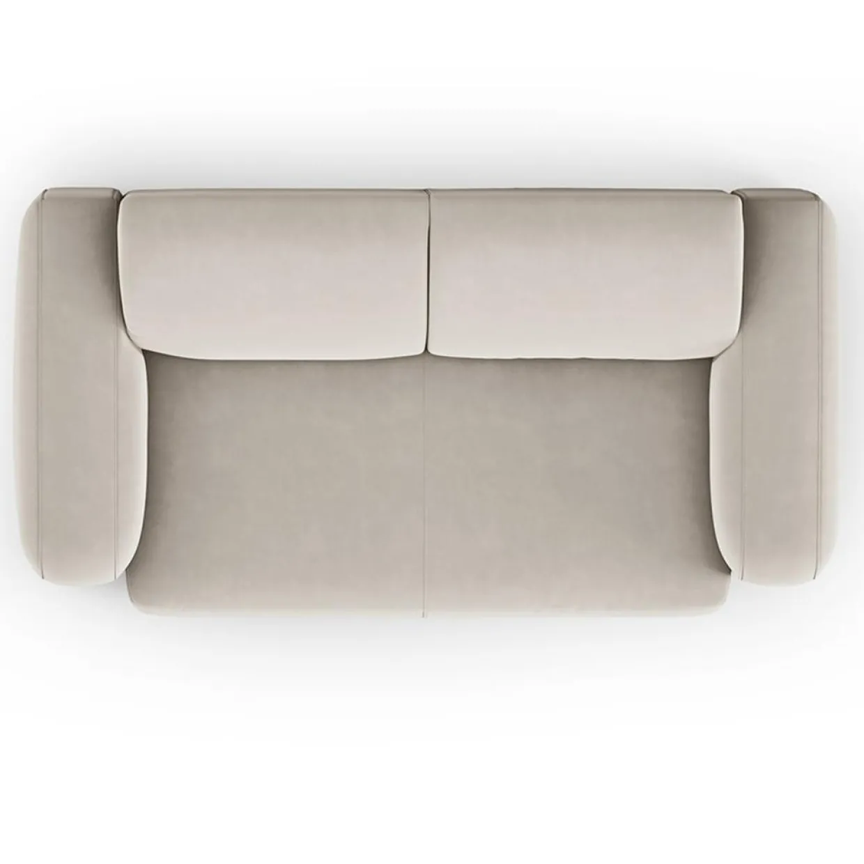 Canapé Velours Jasmin 2 Places beige - 170x95x72 cm-Mazzini Sofas New