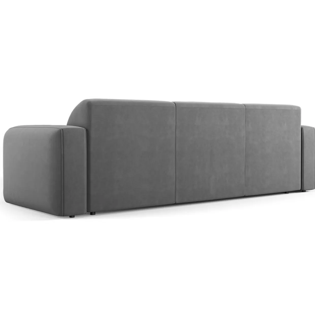 Mazzini Sofas Canapés^Canapé Velours Jasmin 3 Places gris - 235x95x72 cm