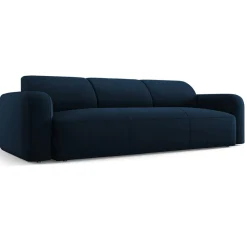 Mazzini Sofas Canapés^Canapé Velours Jasmin 3 Places bleu roi - 235x95x72 cm