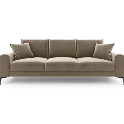 Canapé Velours Madara beige - 222x102x90 cm-Mazzini Sofas Best
