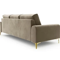 Mazzini Sofas Canapés^Canapé Velours Madara beige - 237x102x90 cm