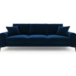 Canapé Velours Madara bleu roi - 222x102x90 cm-Mazzini Sofas Best