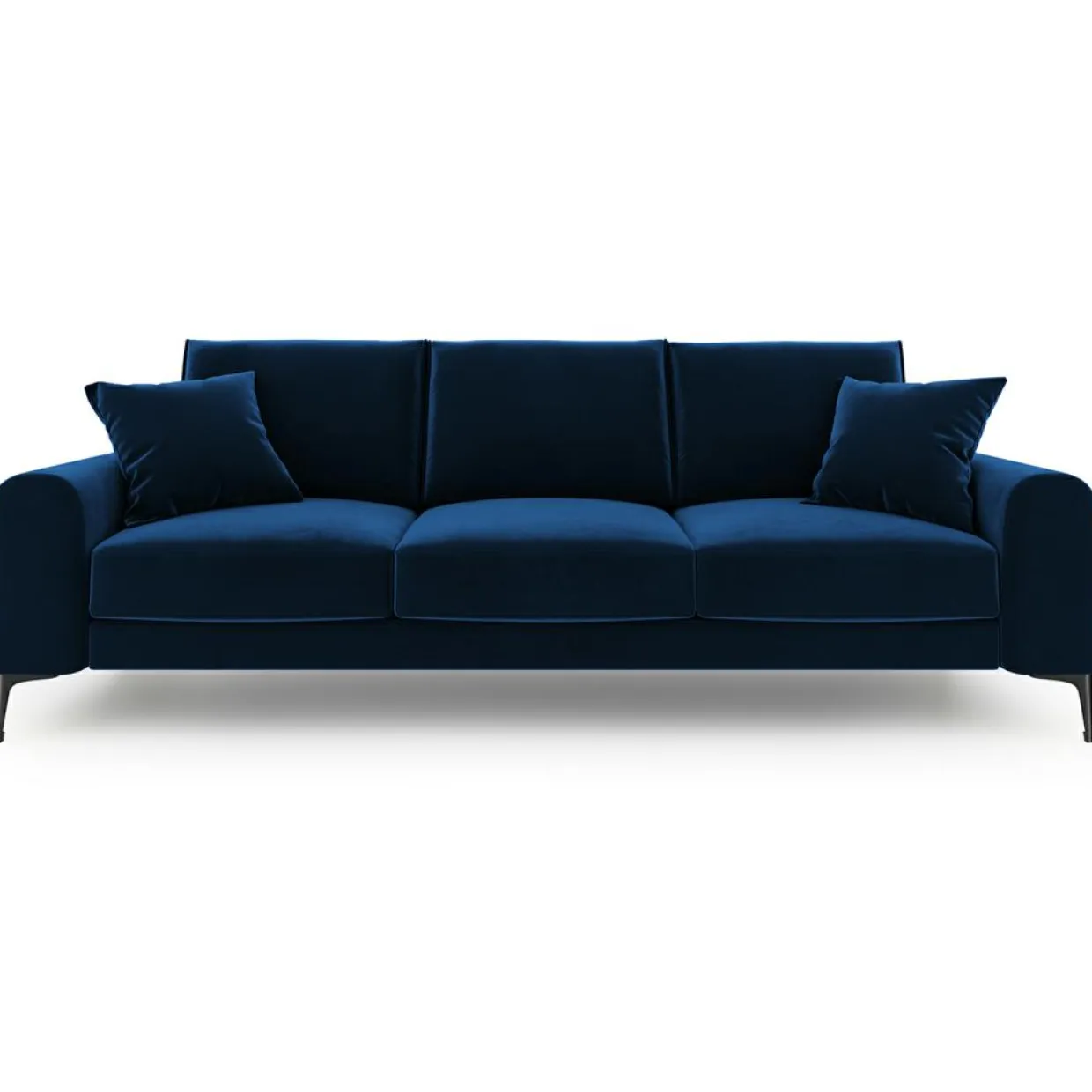 Canapé Velours Madara bleu roi - 222x102x90 cm-Mazzini Sofas Best