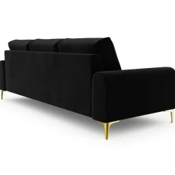 Canapé Velours Madara noir - 222x102x90 cm-Mazzini Sofas Best