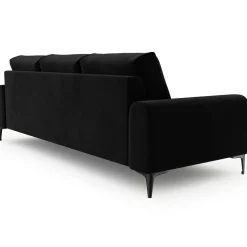 Mazzini Sofas Canapés^Canapé Velours Madara noir - 222x102x90 cm