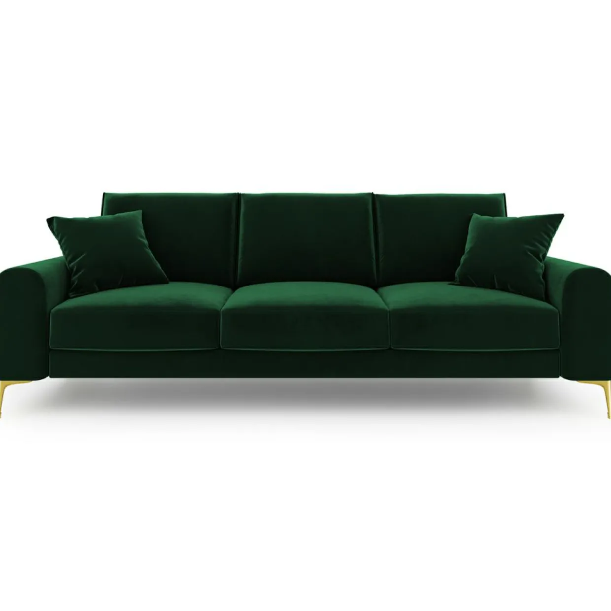Canapé Velours Madara vert bouteille - 237x102x90 cm-Mazzini Sofas New