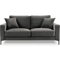 Canapé Velours Venus 2 Places gris - 158x92x90 cm-Mazzini Sofas New
