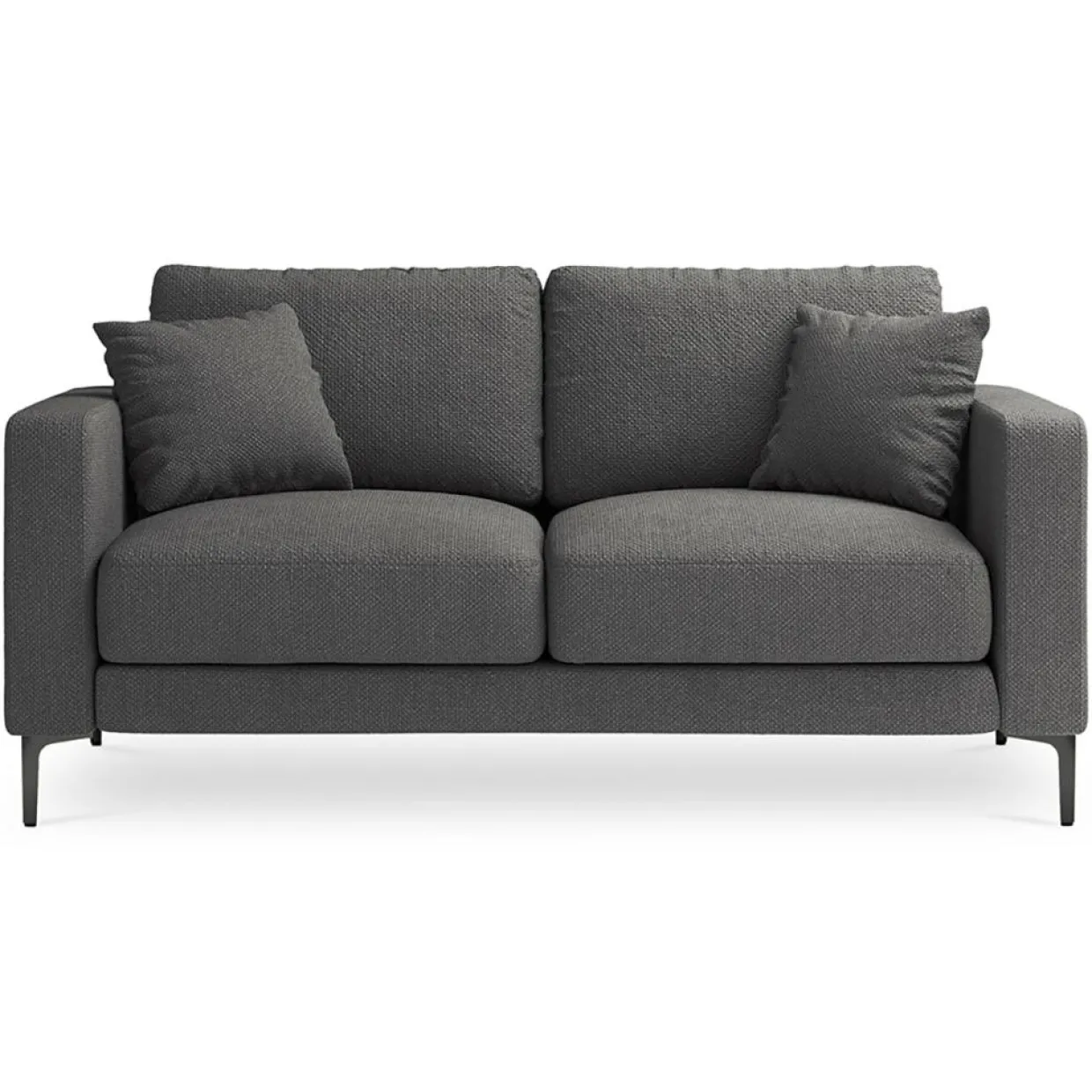 Mazzini Sofas Canapés^Canapé Venus 2 Places gris foncé - 158x92x90 cm