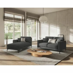 Mazzini Sofas Canapés^Canapé Venus 2 Places gris foncé - 158x92x90 cm