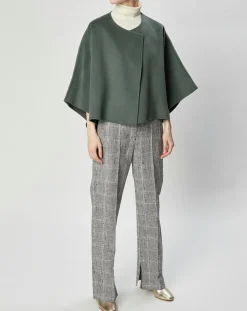 Cape 100% Laine Lou verte-Lou Andrea Online