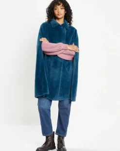 Cape en Fausse Fourrure Mimi bleue-Lou Andrea Best