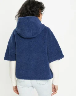 Femme Lou Andrea Vestes, Blousons^Cape en Fausse Fourrure Td02 Mont indigo