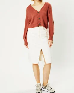 Cardigan 100% Cachemire Dimitri col V vieux rose-Galeries Lafayette Online