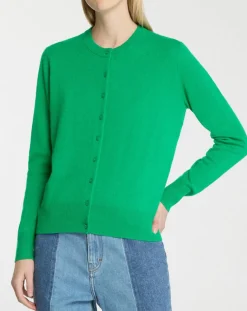 Cardigan 100% Cachemire Zacao vert emeraude-Galeries Lafayette Clearance