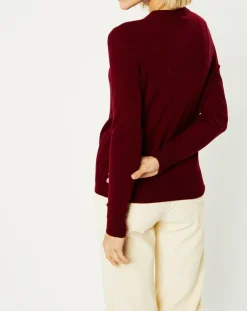 Femme Galeries Lafayette Gilets Et Cardigans^Cardigan 100% Cachemire Zacao col rond rouge foncé