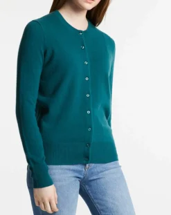 Femme Galeries Lafayette Gilets Et Cardigans^Cardigan 100% Cachemire Zacao col rond bleu/vert