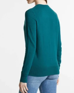 Femme Galeries Lafayette Gilets Et Cardigans^Cardigan 100% Cachemire Zacao col rond bleu/vert