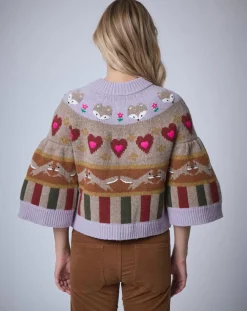 Cardigan 100% Laine Fox Farm unique-Manoush Online