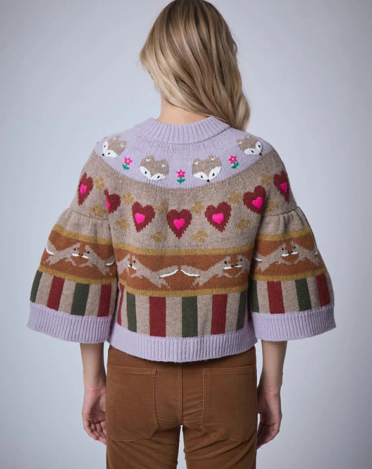 Cardigan 100% Laine Fox Farm unique-Manoush Online