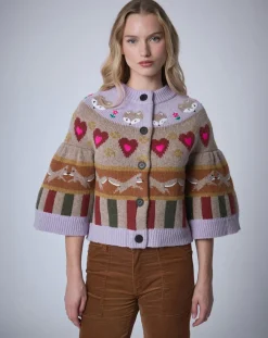 Cardigan 100% Laine Fox Farm unique-Manoush Online