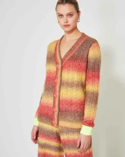 Femme Manoush Gilets Et Cardigans^Cardigan Arc-en-ciel kaki