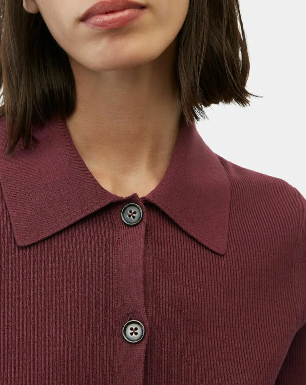 Femme Marc O'Polo Gilets Et Cardigans^Cardigan col polo rouge foncé