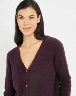 Cardigan Elsa aubergine-Lauren Vidal Sale
