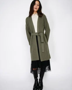 Femme C & JO Cachemire Gilets Et Cardigans^Cardigan en Cachemire mélangé Béatrice kaki