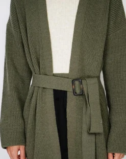 Femme C & JO Cachemire Gilets Et Cardigans^Cardigan en Cachemire mélangé Béatrice kaki