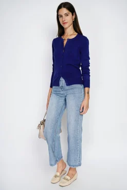 Femme Assuili Gilets Et Cardigans^Cardigan en Cachemire mélangé ras de cou bleu nuit
