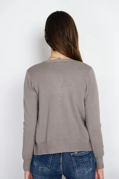 Femme Assuili Gilets Et Cardigans^Cardigan en Cachemire mélangé col V taupe