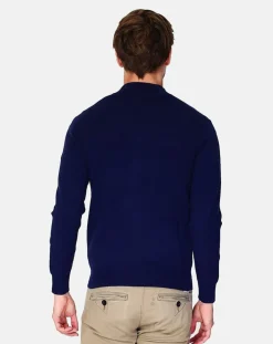 Cardigan en Cachemire mélangé Corentin bleu nuit-C&Jo Outlet