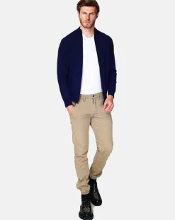 Cardigan en Cachemire mélangé Corentin bleu nuit-C&Jo Outlet