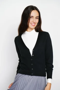 Femme Assuili Gilets Et Cardigans^Cardigan en Cachemire mélangé col V noir