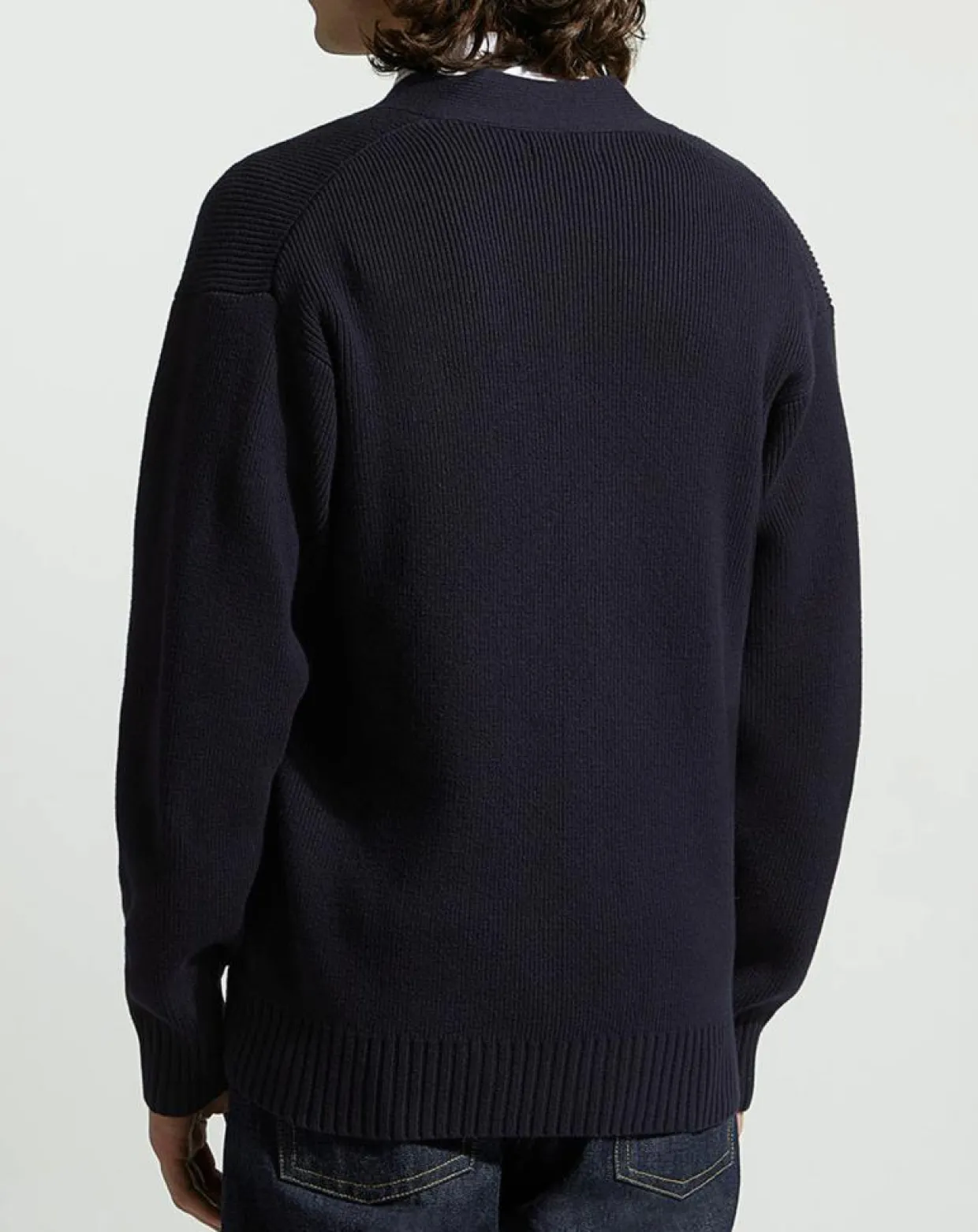 Cardigan en Coton & Laine Fardi varsity bleu marine-Galeries Lafayette Clearance