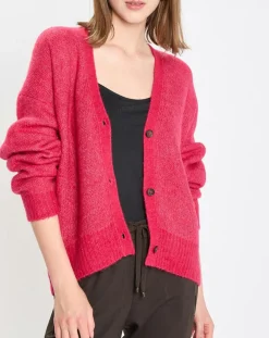 Cardigan en Laine & Alpaga mélangés framboise-Marc O'Polo Sale