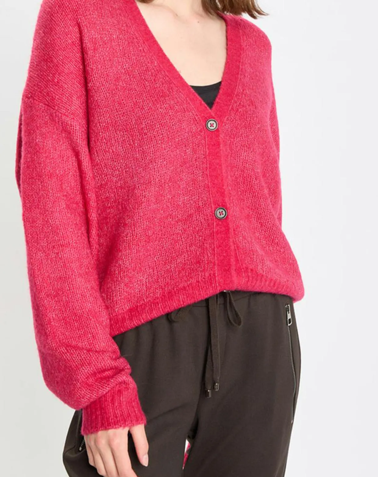 Cardigan en Laine & Alpaga mélangés framboise-Marc O'Polo Sale