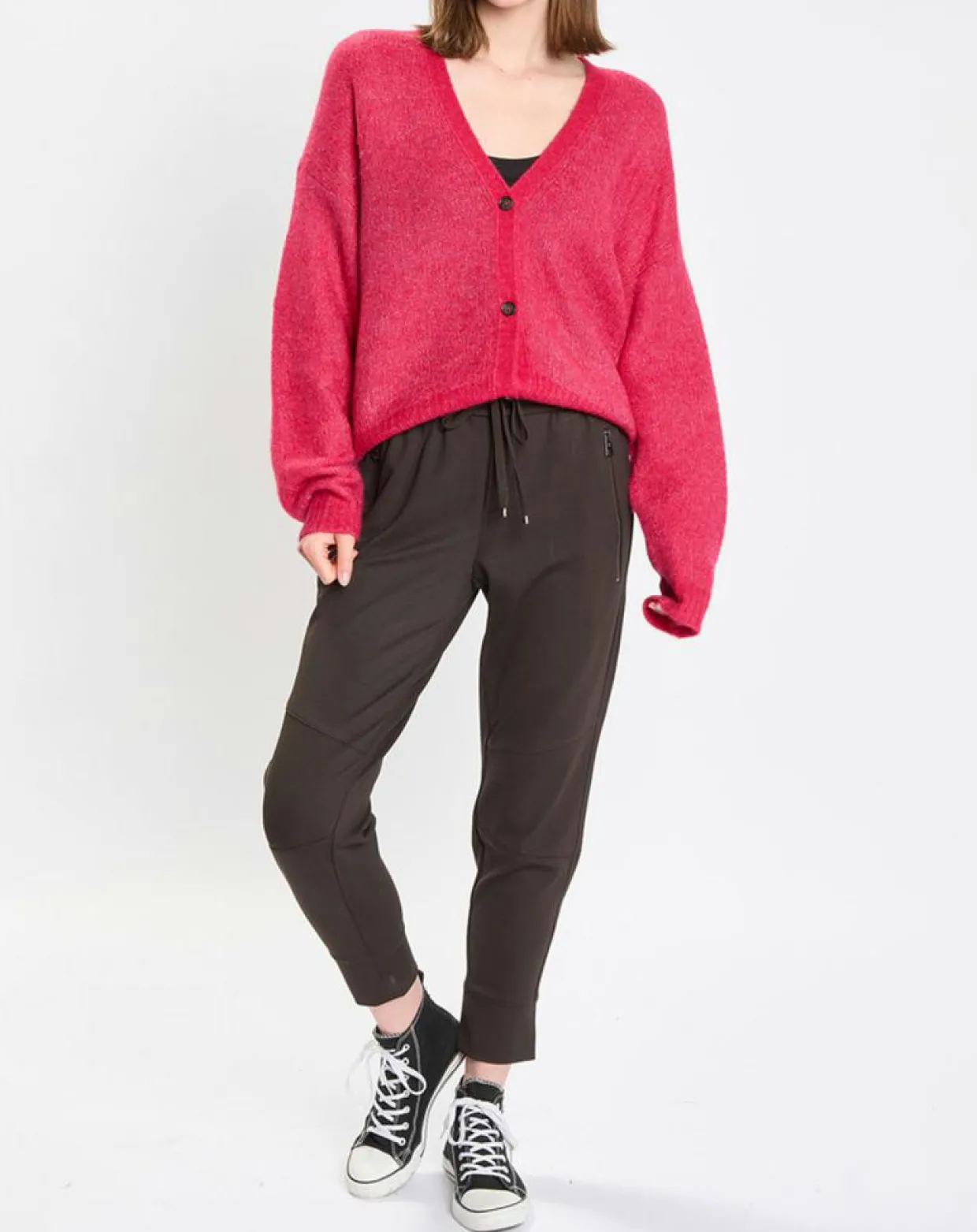 Cardigan en Laine & Alpaga mélangés framboise-Marc O'Polo Sale