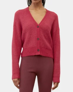 Cardigan en Laine & Alpaga mélangés framboise-Marc O'Polo Sale