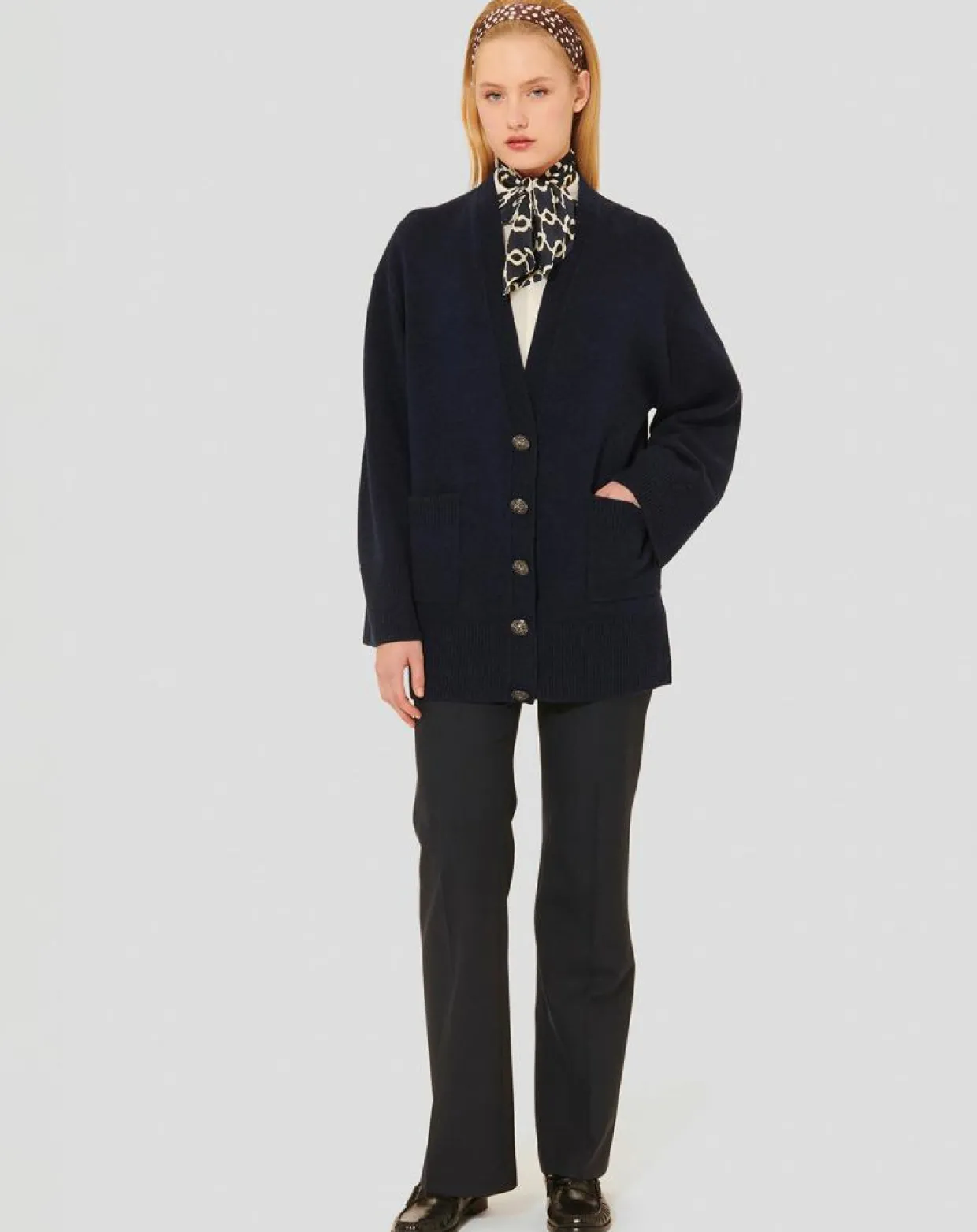 Cardigan en Laine & Alpaga Ginger nuit-Tara Jarmon Discount