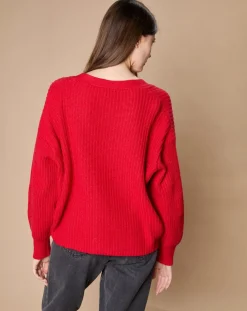 Femme Oscar et Louise Gilets Et Cardigans^Cardigan en Laine & Cachemire mélangés Noémie rouge