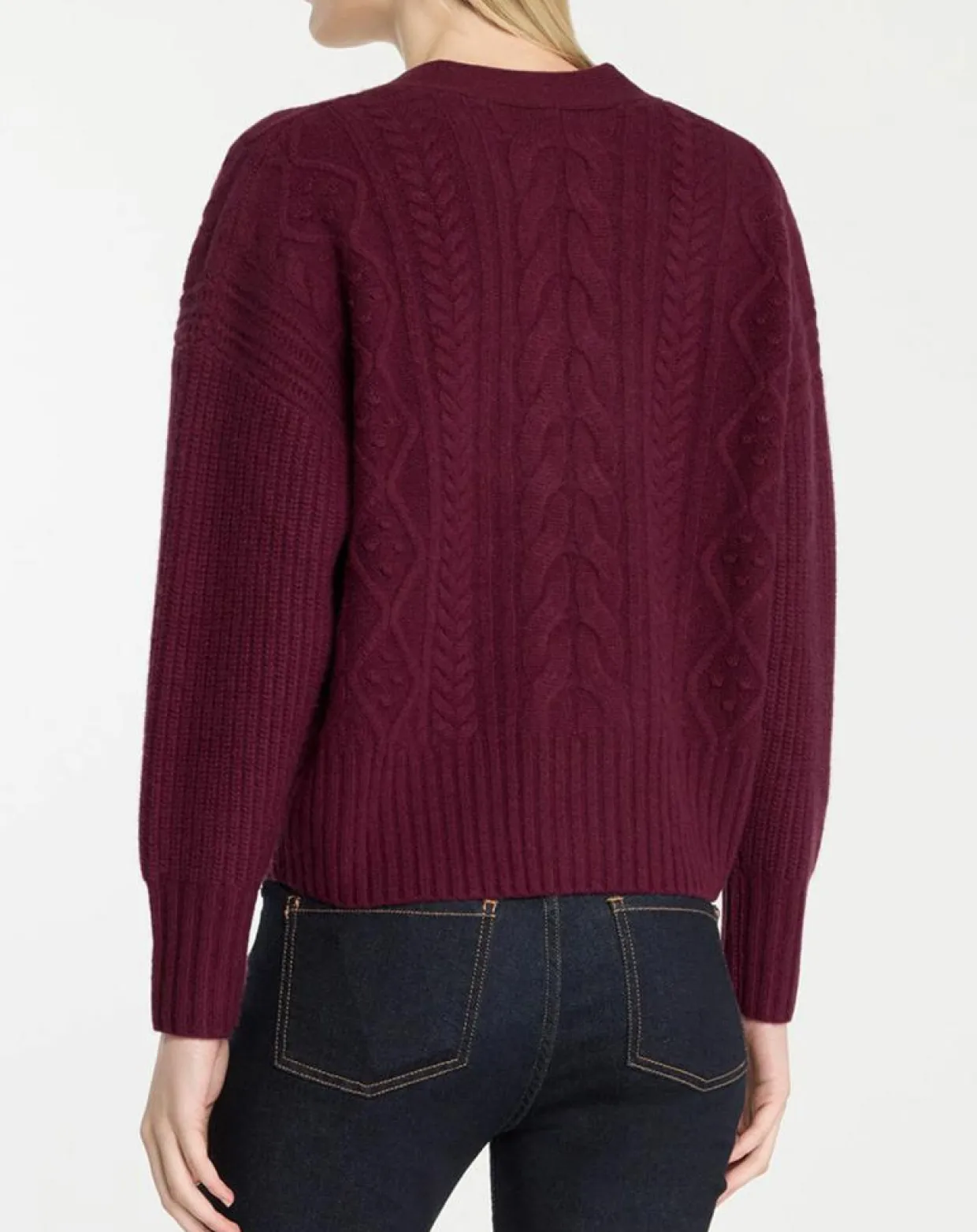 Femme Galeries Lafayette Gilets Et Cardigans^Cardigan en Laine & Cachemire Fabiola T col V bordeaux