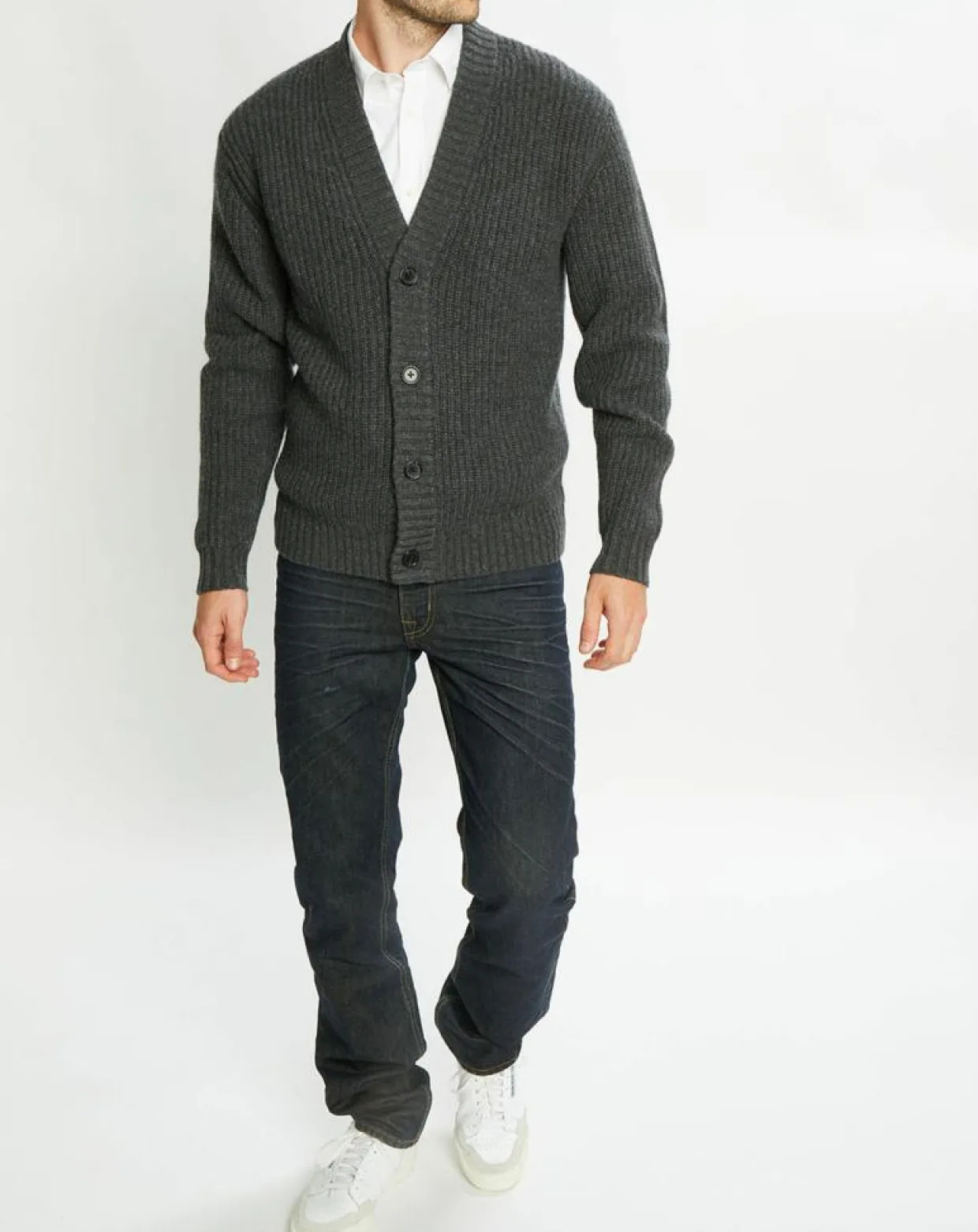 Homme Galeries Lafayette Gilets Et Cardigans^Cardigan en Laine & Cachemire Potecard Gulet Boxy gris foncé
