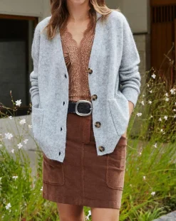Femme Lauren Vidal Gilets Et Cardigans^Cardigan en Laine & Mohair mélangés Basal à sequins gris