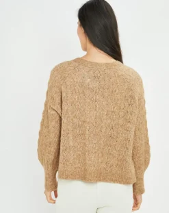 Cardigan en Laine & Mohair mélangés Seven sienne-Lauren Vidal Outlet