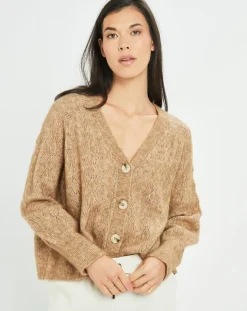 Cardigan en Laine & Mohair mélangés Seven sienne-Lauren Vidal Outlet